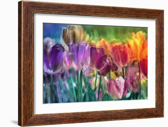 Tulip Farm-Mindy Sommers-Framed Giclee Print