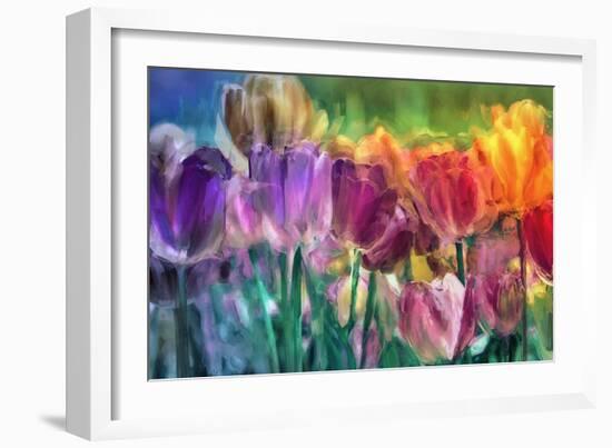Tulip Farm-Mindy Sommers-Framed Giclee Print