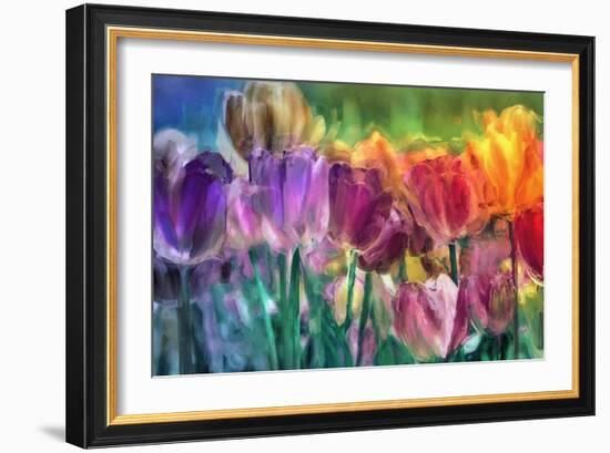 Tulip Farm-Mindy Sommers-Framed Giclee Print