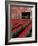 Tulip Field and Barn with Horses, Skagit Valley, Washington, USA-William Sutton-Framed Photographic Print