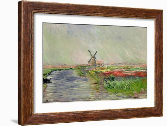 Tulip Field in Holland-Claude Monet-Framed Giclee Print