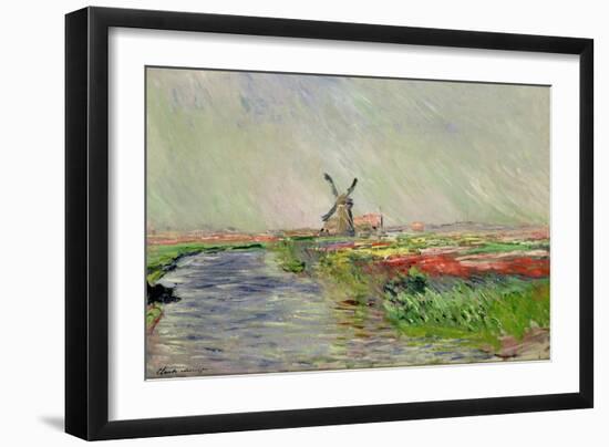 Tulip Field in Holland-Claude Monet-Framed Giclee Print