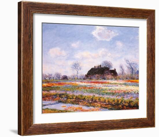 Tulip Fields at Sasenheim-Claude Monet-Framed Art Print