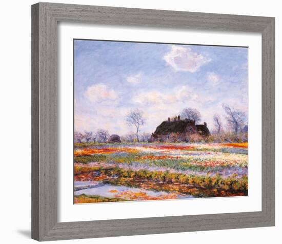 Tulip Fields at Sasenheim-Claude Monet-Framed Art Print