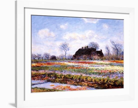 Tulip Fields at Sasenheim-Claude Monet-Framed Art Print
