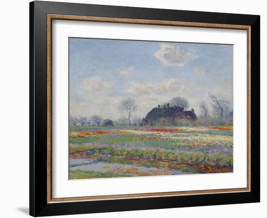Tulip Fields at Sassenheim, 1886 (Oil on Canvas)-Claude Monet-Framed Giclee Print