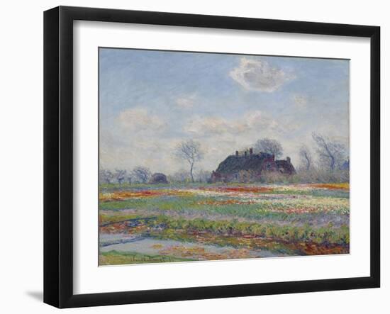 Tulip Fields at Sassenheim, 1886 (Oil on Canvas)-Claude Monet-Framed Giclee Print