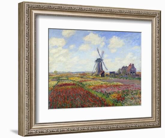 Tulip Fields in Holland by Claude Monet-null-Framed Giclee Print