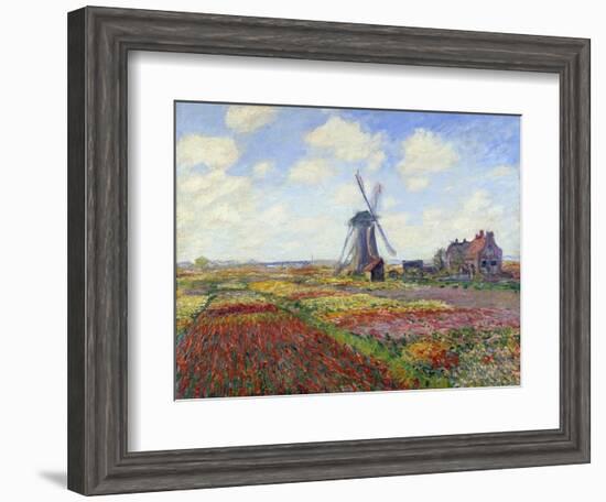 Tulip Fields in Holland by Claude Monet-null-Framed Giclee Print