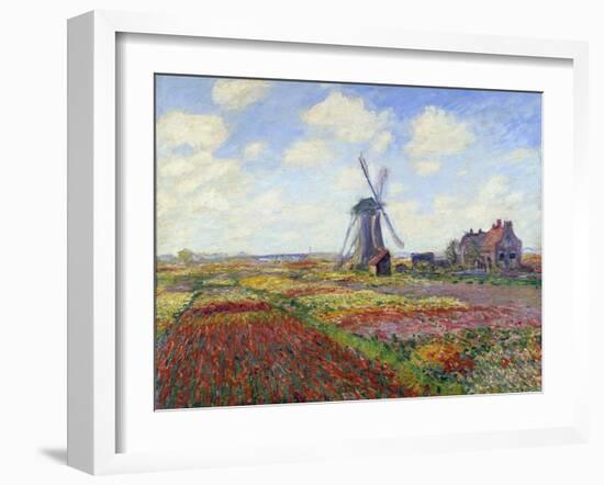 Tulip Fields in Holland by Claude Monet-null-Framed Giclee Print