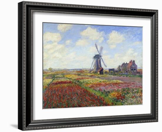 Tulip Fields in Holland by Claude Monet-null-Framed Giclee Print