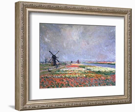 Tulip Fields Near Leiden, 1886-Claude Monet-Framed Giclee Print