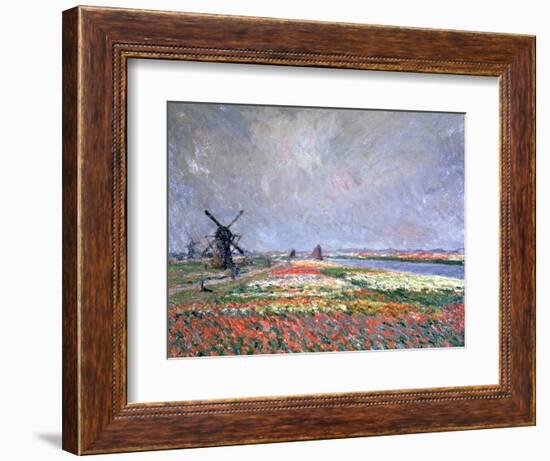 Tulip Fields Near Leiden, 1886-Claude Monet-Framed Giclee Print