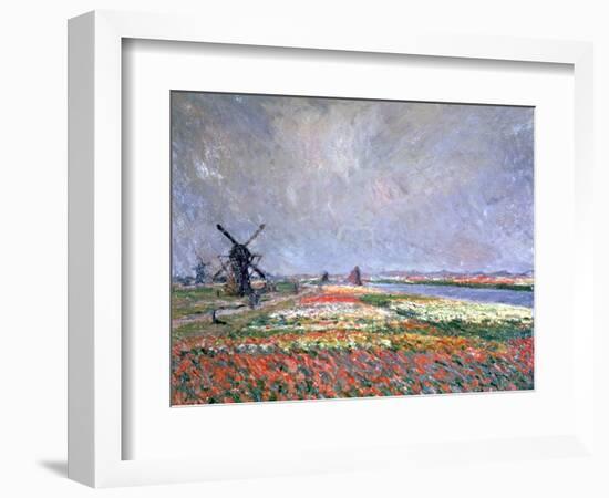 Tulip Fields Near Leiden, 1886-Claude Monet-Framed Giclee Print