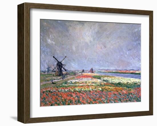 Tulip Fields Near Leiden, 1886-Claude Monet-Framed Giclee Print