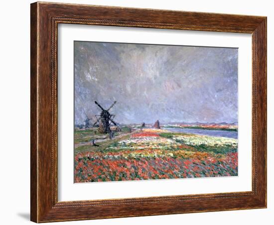 Tulip Fields Near Leiden, 1886-Claude Monet-Framed Giclee Print