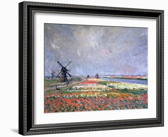Tulip Fields Near Leiden, 1886-Claude Monet-Framed Giclee Print