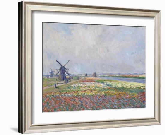 Tulip Fields near the Hague Par Monet, Claude (1840-1926). Oil on Canvas, Size : 66X81,5, 1886, Van-Claude Monet-Framed Giclee Print