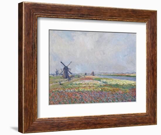 Tulip Fields near the Hague Par Monet, Claude (1840-1926). Oil on Canvas, Size : 66X81,5, 1886, Van-Claude Monet-Framed Giclee Print