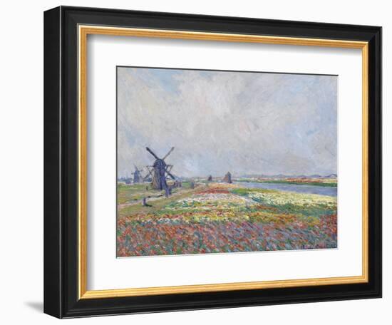 Tulip Fields near the Hague Par Monet, Claude (1840-1926). Oil on Canvas, Size : 66X81,5, 1886, Van-Claude Monet-Framed Giclee Print