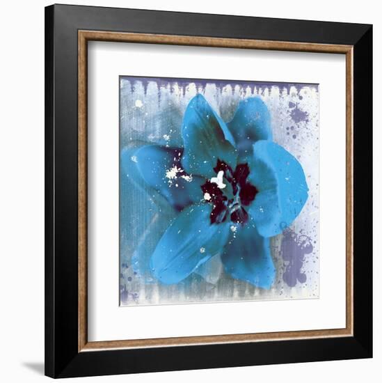 Tulip Fresco (blue)-Erin Clark-Framed Art Print