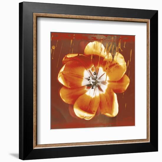 Tulip Fresco (red)-Erin Clark-Framed Art Print