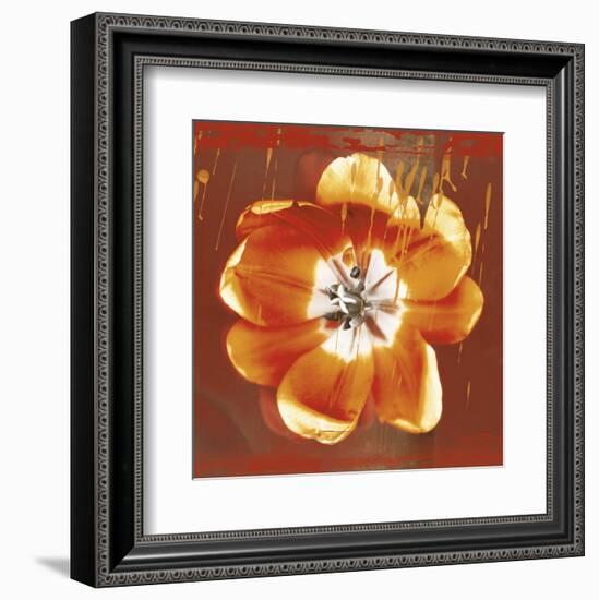 Tulip Fresco (red)-Erin Clark-Framed Art Print