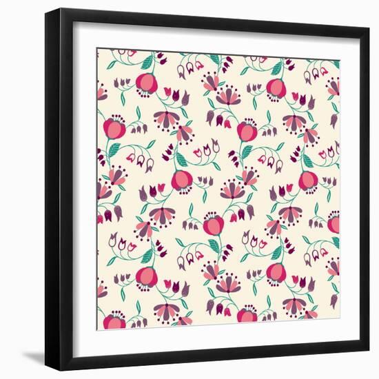 Tulip Garden-null-Framed Giclee Print