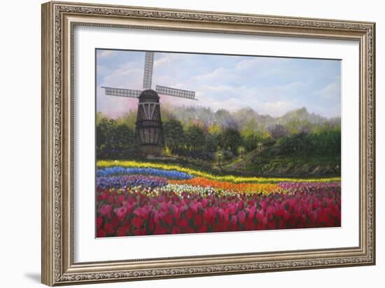 Tulip Garden-Bonnie B. Cook-Framed Giclee Print