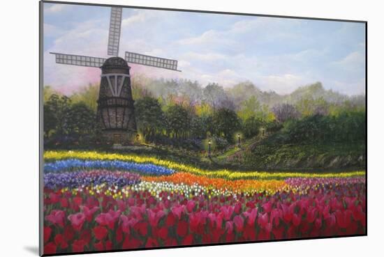 Tulip Garden-Bonnie B. Cook-Mounted Giclee Print