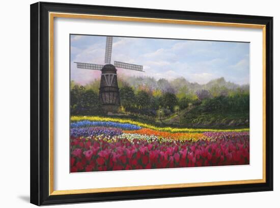 Tulip Garden-Bonnie B. Cook-Framed Giclee Print