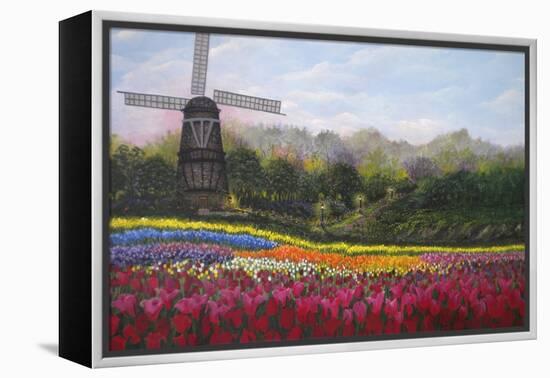 Tulip Garden-Bonnie B. Cook-Framed Premier Image Canvas