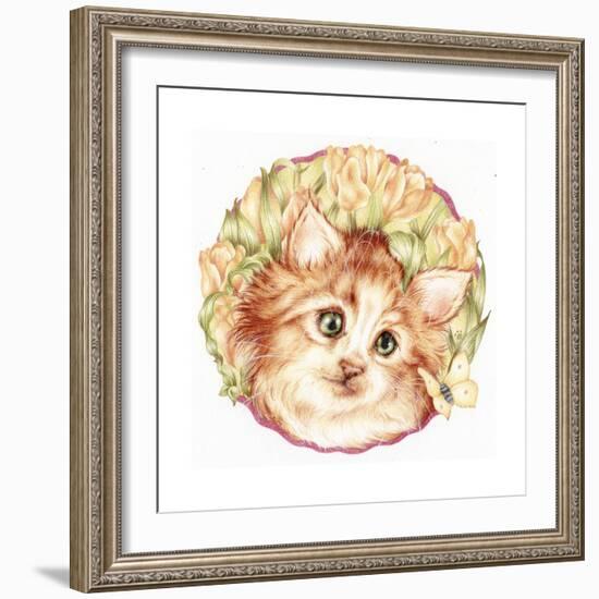 Tulip Kitten-Karen Middleton-Framed Giclee Print