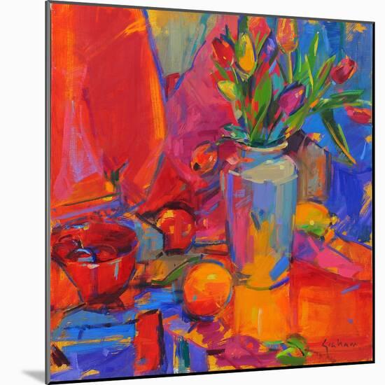 Tulip Odyssey, 2024 (Oil on Canvas)-Peter Graham-Mounted Giclee Print