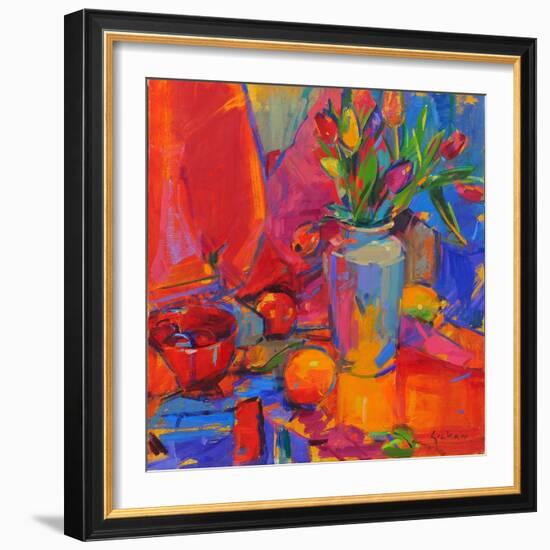 Tulip Odyssey, 2024 (Oil on Canvas)-Peter Graham-Framed Giclee Print