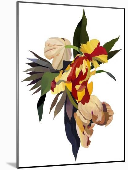 Tulip Parrot 3, 2003 (Gouache on Paper and Adobe Photoshop)-Hiroyuki Izutsu-Mounted Giclee Print