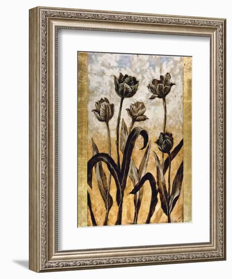 Tulip Silhouette-Erin Lange-Framed Art Print