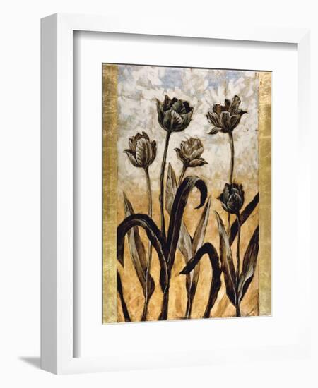 Tulip Silhouette-Erin Lange-Framed Art Print