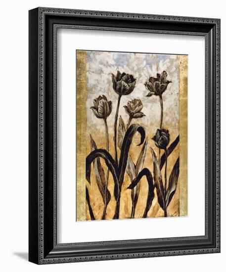 Tulip Silhouette-Erin Lange-Framed Art Print