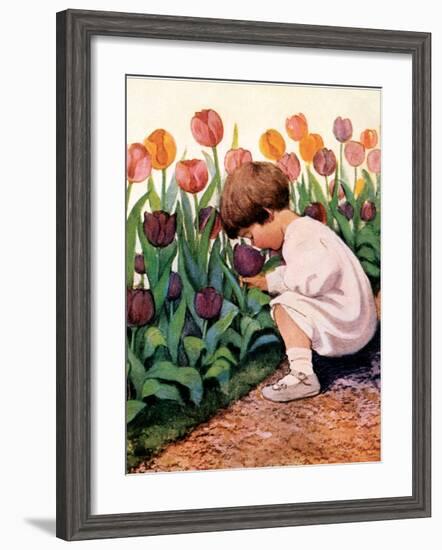 Tulip Time-Jessie Willcox-Smith-Framed Art Print