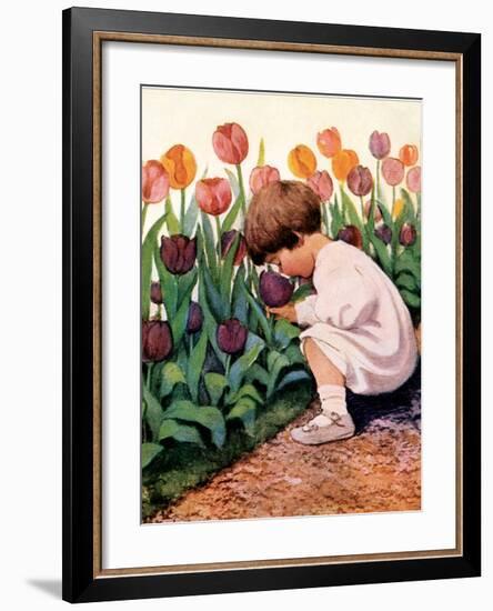 Tulip Time-Jessie Willcox-Smith-Framed Art Print