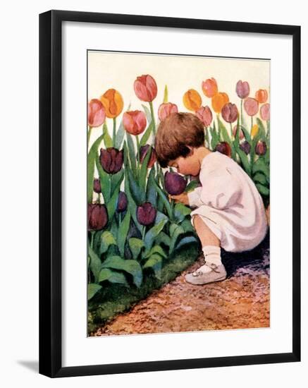 Tulip Time-Jessie Willcox-Smith-Framed Art Print