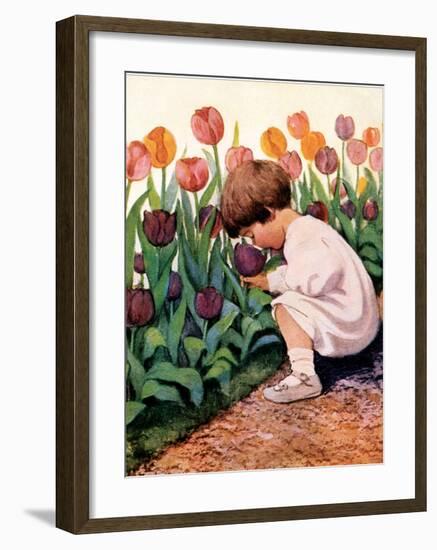 Tulip Time-Jessie Willcox-Smith-Framed Art Print
