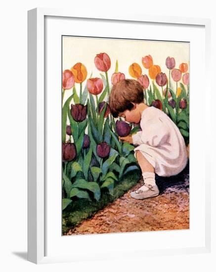 Tulip Time-Jessie Willcox-Smith-Framed Art Print