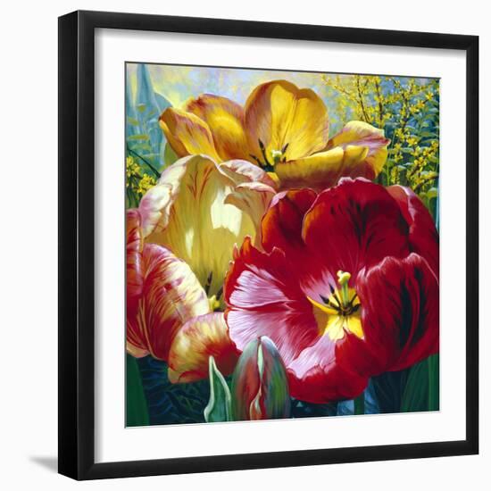 Tulip Trio-Elizabeth Horning-Framed Premium Giclee Print