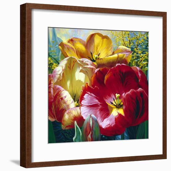 Tulip Trio-Elizabeth Horning-Framed Premium Giclee Print