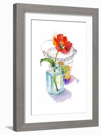 Tulip with Egg Basket, 2014-John Keeling-Framed Giclee Print