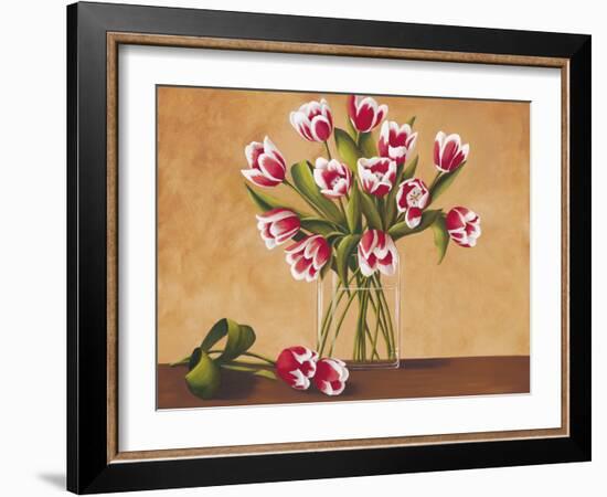 Tulipes dans un vase-Virginia Huntington-Framed Art Print