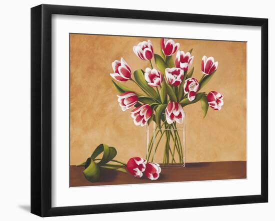 Tulipes dans un vase-Virginia Huntington-Framed Art Print