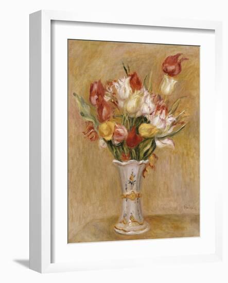 Tulipes-Pierre-Auguste Renoir-Framed Giclee Print